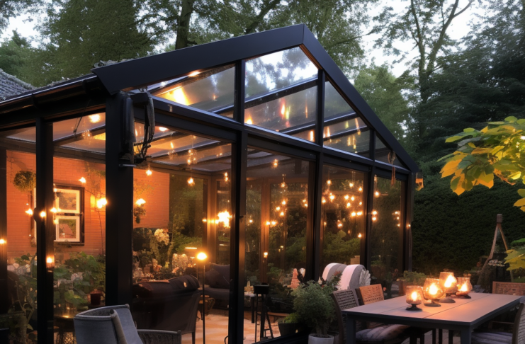 Geniet van het buitenleven met een stijlvolle glazen veranda overkapping
